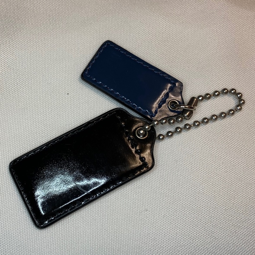 Double Tags Lg & Med Coach Hang Tags 2.5” & 2” Black & Navy Blue! - Picture 5 of 6